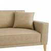 Airy 2 Seater Sofa In Leatherette Beige Color