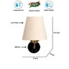 Devansh Metal Electric Wall Light in Black Colour with off-white Shade Count of 1 Light