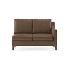 Abbey Sectional Sofa (Colour : Mocha, Cushion : Soft, Seater : Left Aligned 2 Seater + Left Aligned Chaise)