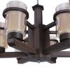 Eliante Chandelier - 6 Light Mild Steel Wood Glass Hanging Ceiling Light Fixture