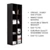 Hexa Engineered Wood Bookshelf Multipurpose Storage Rack in Flower Wenge Colour
