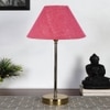 Pink Jute with Metal Gold Table Lamp