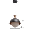 Eliante Metal Hanging Lights Mild Steel & Glass Material Antique, Black & White Finish