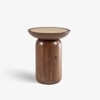Lusso Solid Wood Side Table in Brown Colour
