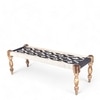 Hamilton Solid Wood Maachi Bench In Black & White Canning