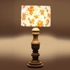 Devansh Multicolor Cotton Table Lamp With  Wood Natural Base (7X17.5 Inches)-14