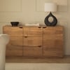Ruben Solid wood Mango Sideboard with 2 Door & 3 Drawer in Natural Finish