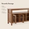 Rhodes 3 Door Solid Wood Sideboard in Amber Walnut Finish