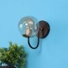Eliante Modern Wall Lights Mild Steel, Glass & Glass Material Brown,Gold & Champaign Finish