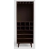 Meridian Solid Wood Bar Cabinet in Walnut Finish