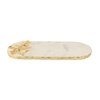 Large Oval Marble Platter with Gold Leaf Embedded