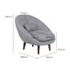 Barret 1 Seater Fabric Sofa in Grey Ice Colour