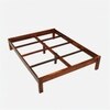 Harlin Solid Wood King  Size Upholstered Bed Without Storage (Provincial Teak Finish)