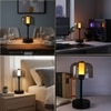 Iconic Pillar Table Lamp in Black Base And Clear Glass Shade