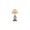 Evangeline Vintage off-white Shade Table lamp with Wood & Iron Base