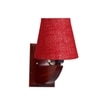 Devansh Solid Wood Electric Wall Light in Maroon Colour with Maroon Shade Count of 1 Light