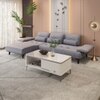 Barret 4 Seater Fabric Sofa in Grey Ice Colour