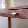 Aldrich Sheeham Wood Console Table in Provincial Teak Finish With 2 Drawer