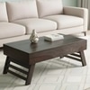 Kassel Sheesham Wood Coffee Table With Foldable Legs In Mahogany Finish
