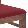 Fidora 4 Seater Dining Table With Set Of 4 Alaine Dining Chairs (Colour- Rococco Red, Finish- Teak)