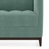 Florence Luxe 1 Seater Fabric Sofa in Dusty Turquoise Velvet Colour