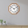 Geometry of Time Wooden Octagon Wall Clock