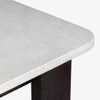 Sculpt Edge Solid Wood Six Seater Dining Table in Brown Colour