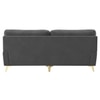Osbert Velvet 3 Seater sofa in Dark Grey Color
