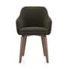 Rochelle Lounge Chair in Deep Olive Velvet Colour