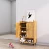 Hexa Red Engineered Wood Shoe Rack in Giant Wood Colour