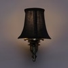 Devansh Gold Antique Wall Mounted Lamp With Black  Cotton Shade