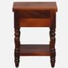 Nilaya Sheesham Wood Bedside Table in Honey Oak Finish with Drawer