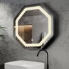 Aluminium LED Octagon Decorative wall mirror by elegant arts and frames (Mirror size 700mm)