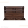 Mavora Double Bed With Headboard Storage In Columbian Walnut Finish