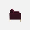 Nency Velvet 3 seater Sofa Red wine