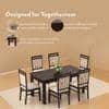 Fidora 6 Seater Dining Table In Mahogany Finish