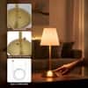 Rechargeable Touch Table Lamp Cream Shade with 15 Hour Battery Backup