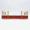 D'Dass White Mdf and Sheesham Wooden Temple For Pooja