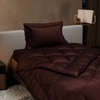 Stoa Paris Comforter for Single Bed, 300TC Satin Comforters in Chocolate Chocolate