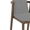 Harper Solid Wood Dining Chair in Danish Walnut Finish & Puppy Tooth Colour