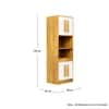 Hexa Red Crockery Unit Multipurpose Wooden Cabinet in Giant Wood And Frosty White Colour