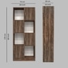 8 Shelves Semi Open Multipurpose Matrix Kitchen Cabinet In Cochwood Brown Finish