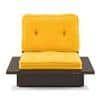 Ankara 1 Seater Wooden Sofa (Matty Yellow)