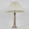 Hatton hand crafted Solid wood distress white finish table lamp With White Cotton Shade