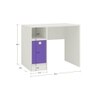 Sonoma Kids Study Desk with Shuttered Cabinet and Open Shelf in Lavender Purple Colour