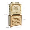D'Dass White Mdf and Sheesham Wooden Temple With Cabinet For Pooja