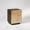 Piet Solid Wood Bedside Table in Brown Colour
