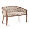Florence Loveseat 2 Seater In Teak Finish With Calico Floral Retreat Fabric Colour