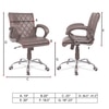 Vooilea Mid Back Executive Chair in Brown Colour