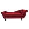 Kabera Velvet Chaise Launger in Maroon Colour